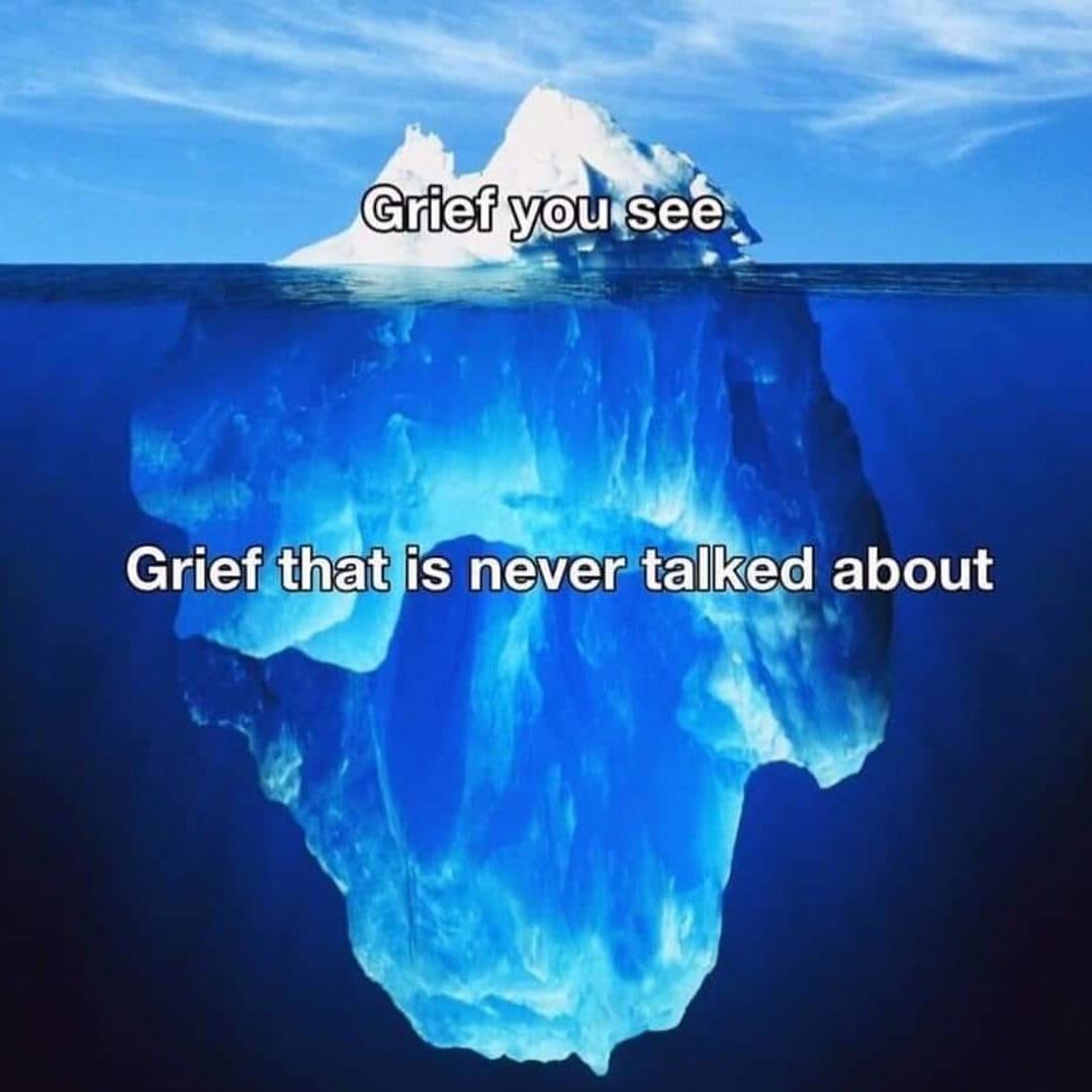 grief graphic | grief you see | grief that is never talked about | iceberg photo | grief iceberg